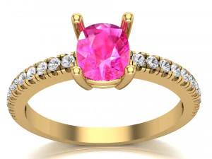 Овальное кольцо 3D Модель