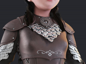 warrior girl 3Dモデル