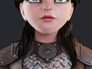 warrior girl 3D Model