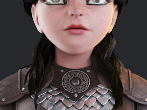warrior girl 3D Model