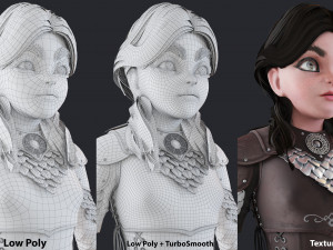 warrior girl 3D Model