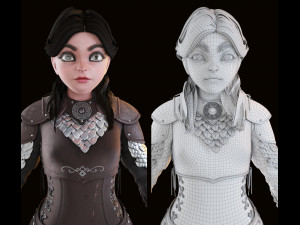 warrior girl 3D Model