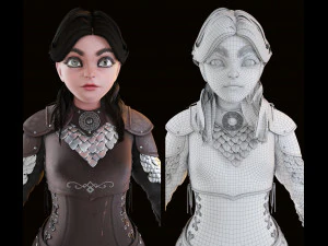 warrior girl 3D Model