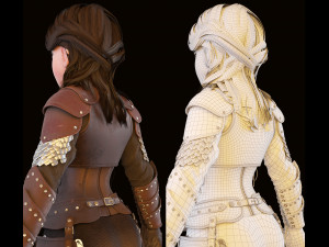 warrior girl 3D Model
