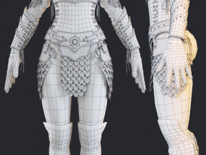 warrior girl 3D Model