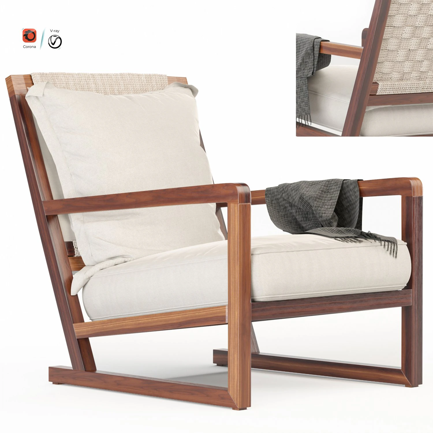 clio-armchair 3D Model .c4d .max .obj .3ds .fbx .stl .blend 