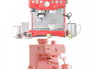 breville bes870xl barista express espresso coffee machine 3D Model