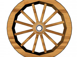 houten wiel 3D Model