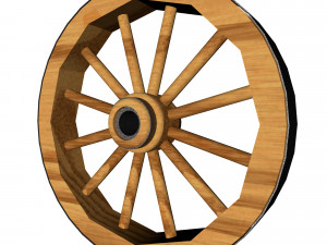 wooden wheel Modelo 3D