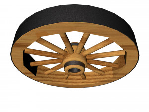 wooden wheel Modelo 3D