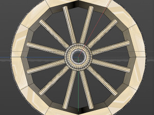 wooden wheel Modelo 3D