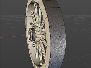 wooden wheel Modelo 3D