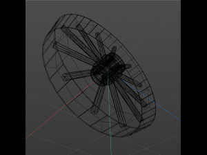wooden wheel Modelo 3D