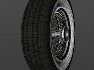 spoke wheel 30s 3D Model
