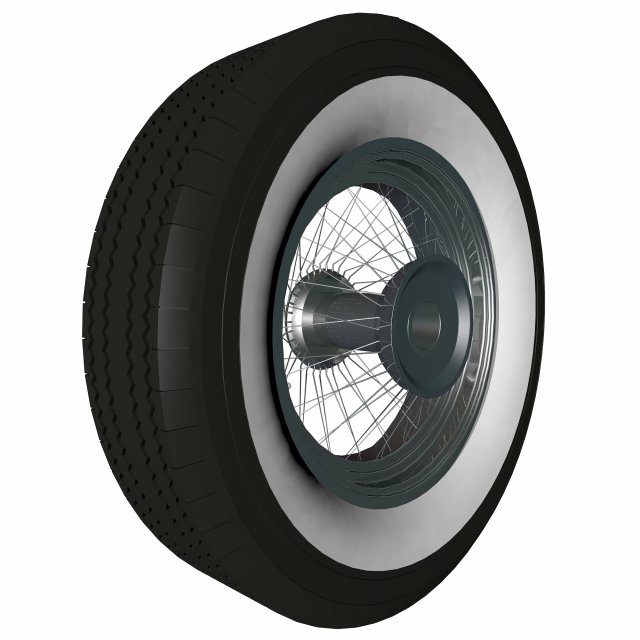 spoke wheel 30s Model 3D .c4d .max .obj .3ds .fbx .stl .blend 