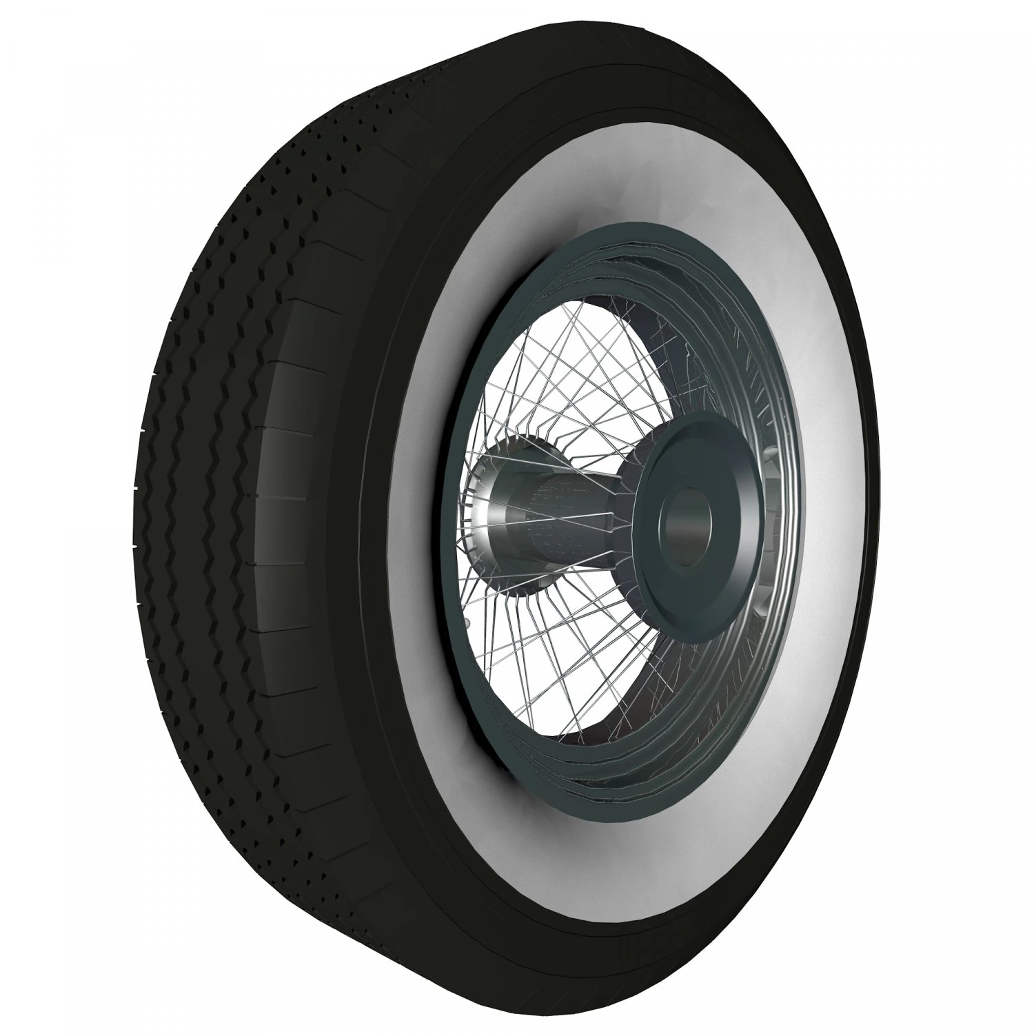 spoke wheel 30s 3D Model .c4d .max .obj .3ds .fbx .stl .blend 
