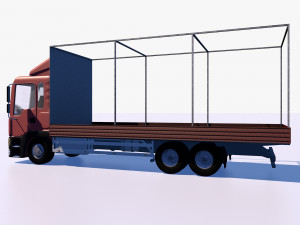 truck with sides and stands Modelo 3D
