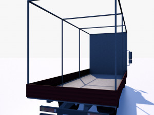 truck with sides and stands Modelo 3D