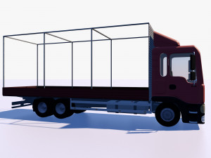 truck with sides and stands Modelo 3D