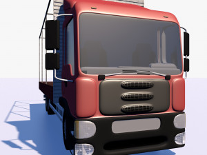 truck with sides and stands Modelo 3D