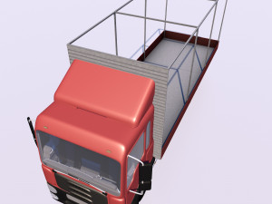 truck with sides and stands Modelo 3D