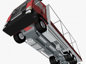 truck with sides and stands Modelo 3D