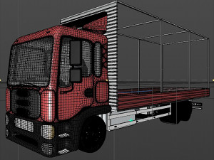 truck with sides and stands Modelo 3D