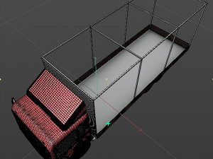 truck with sides and stands Modelo 3D