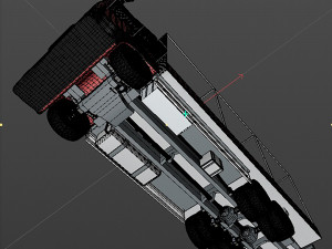 truck with sides and stands Modelo 3D