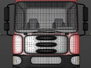 truck with sides and stands Modelo 3D