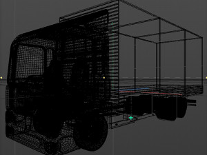 truck with sides and stands Modelo 3D