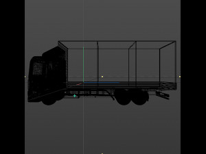 truck with sides and stands Modelo 3D