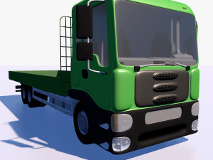 open body truck Model 3D