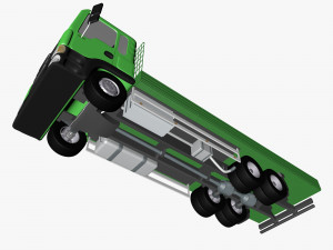 open body truck Model 3D