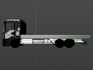 open body truck Model 3D