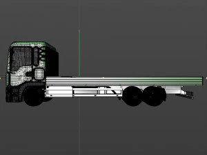 open body truck 3D Model