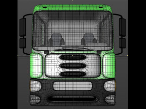 open body truck Model 3D