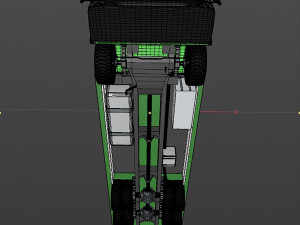 open body truck Model 3D