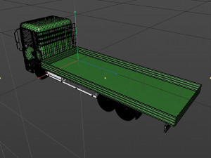 open body truck Model 3D