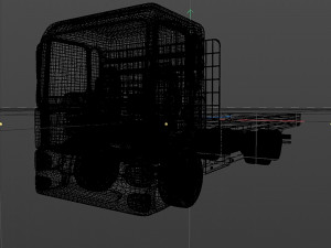 open body truck Model 3D