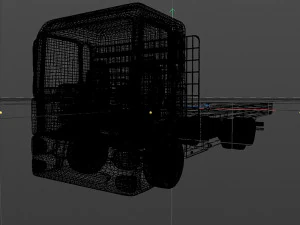 open body truck 3D Model