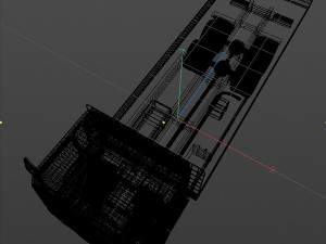 open body truck Model 3D