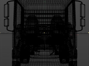 open body truck Model 3D