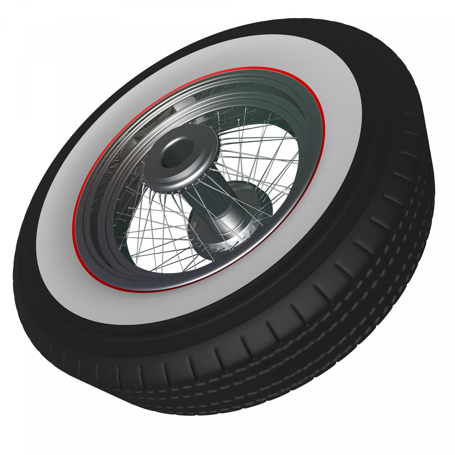 spoke wheel 30s v2 3D Model .c4d .max .obj .3ds .fbx .stl .blend 