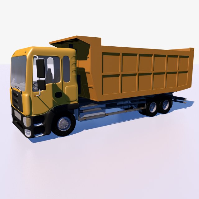 dump truck 3D Model .c4d .max .obj .3ds .fbx .stl .blend 