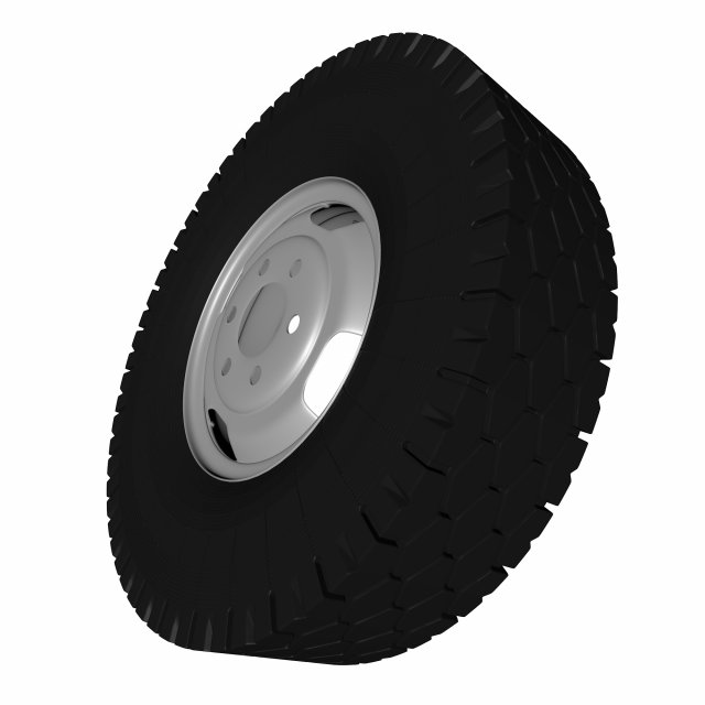truck wheel 3D Model .c4d .max .obj .3ds .fbx .stl .blend 