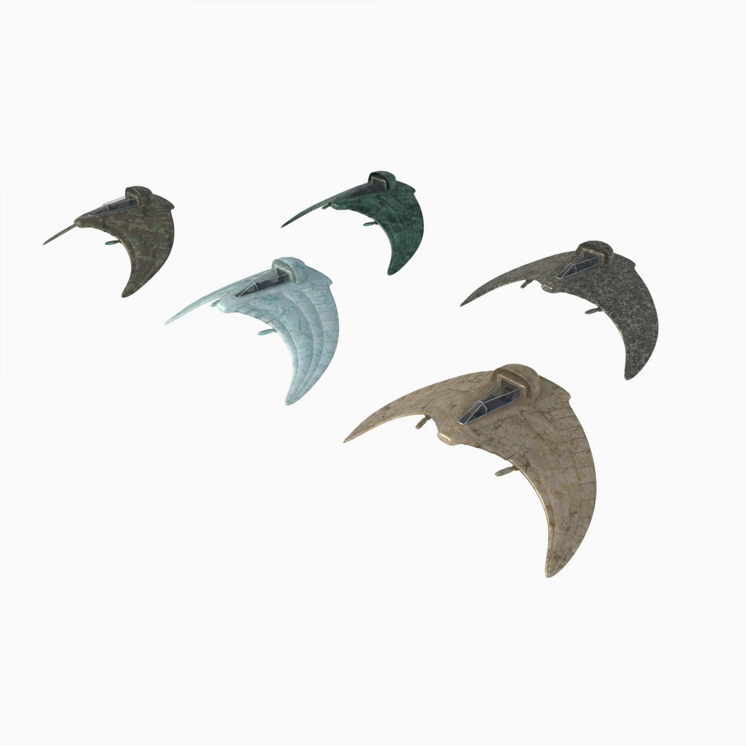 Military glider 3D Model .c4d .max .obj .3ds .fbx .stl .blend 