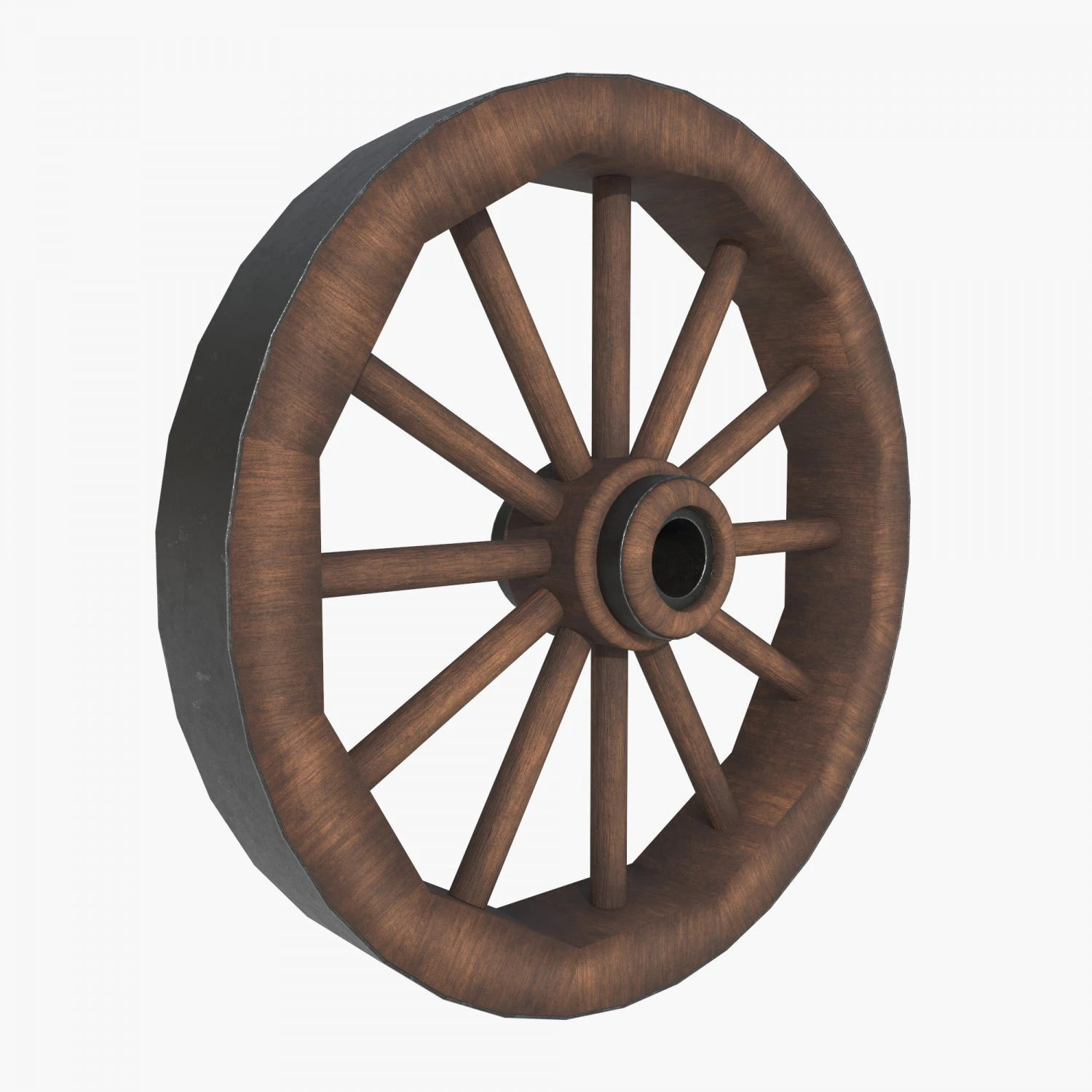 Nova wood wheel 3D Model .c4d .max .obj .3ds .fbx .stl .blend