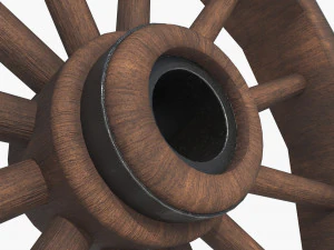 Nova wood wheel 3D Model