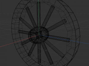 Nova wood wheel 3D Model